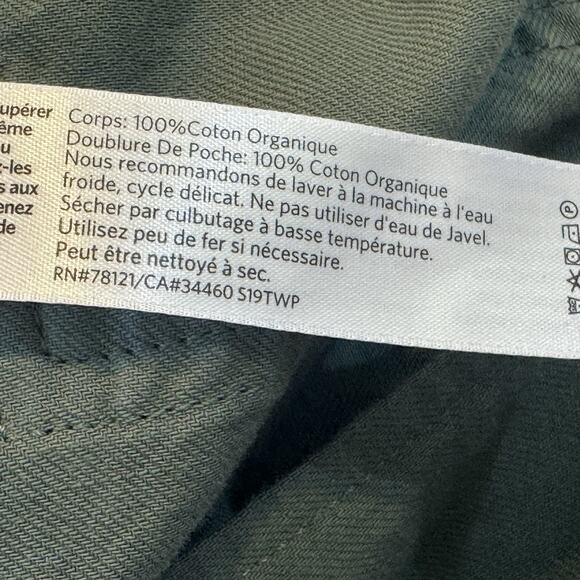 Eileen Fisher Lightweight Jacket Womens Size Small Green Organic Cotton Pockets - Picture 8 of 10